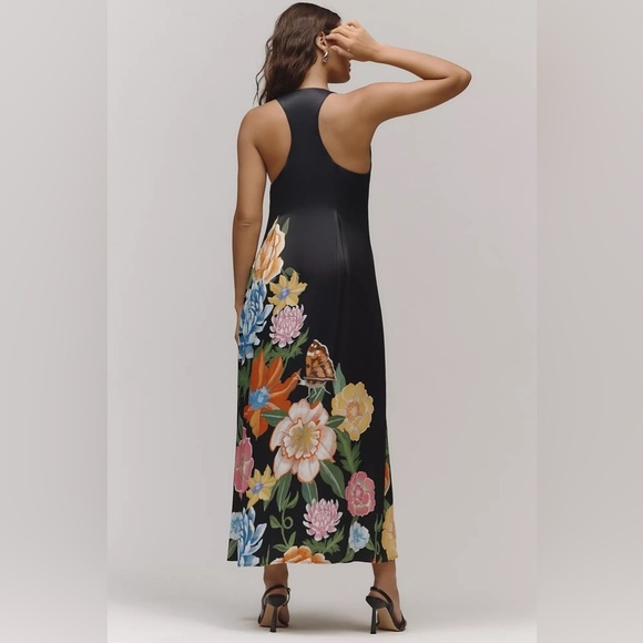 NWT! Floral By Anthropologie Sleeveless Linen Blend Maxi Dress -Size Small 🗝️ - Picture 2 of 4